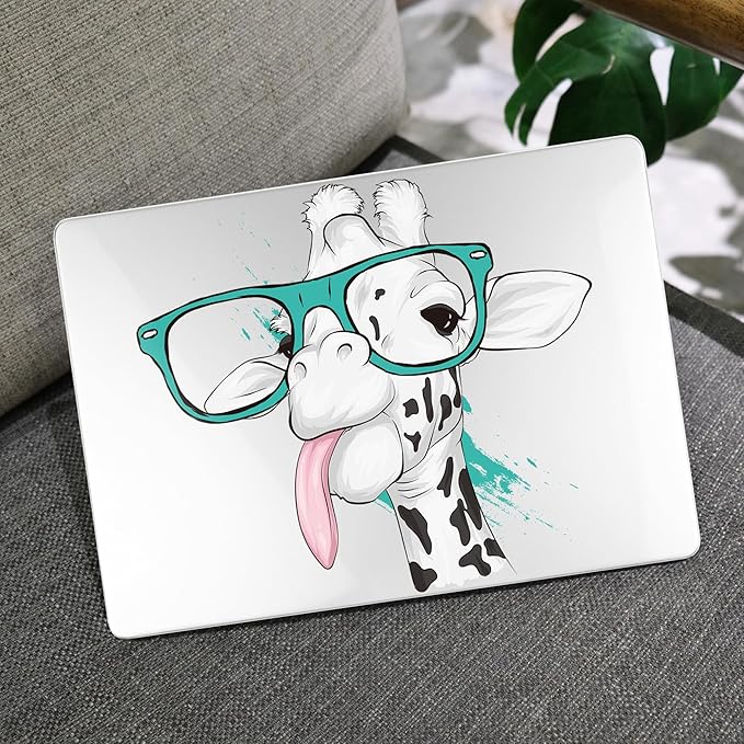 MEEgoodo for M5/M4/M3/M2 MacBook Air 15 inch Case 2026 2025 2024 2023, Case Fit Model (A3448/A3241/A3114/A2941) for MacBook Air 15.3 inch, Funny Giraffe