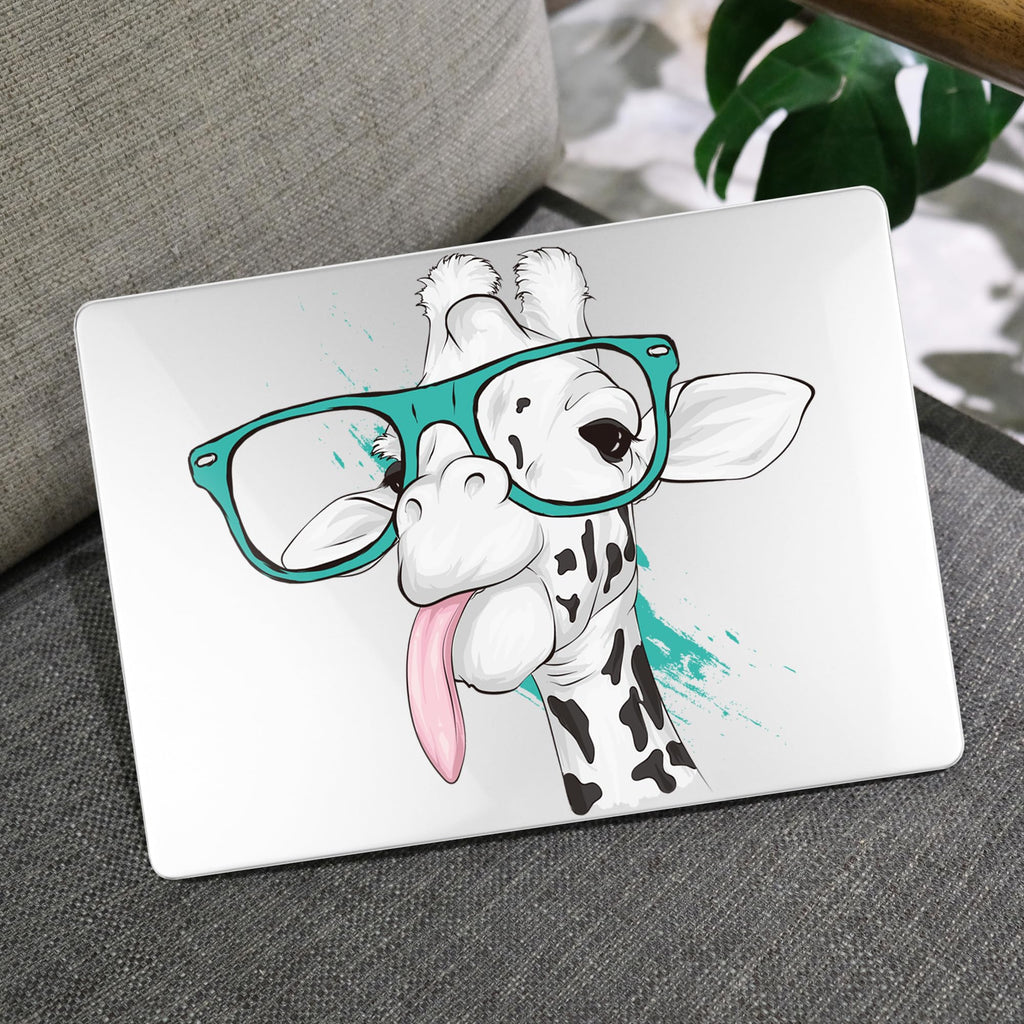 MEEgoodo for M5/M4/M3/M2 MacBook Air 15 inch Case 2026 2025 2024 2023, Case Fit Model (A3448/A3241/A3114/A2941) for MacBook Air 15.3 inch, Funny Giraffe