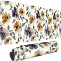 Watercolor Floral Large Mouse Pad,Gaming Keyboard Desk Pad,Extended Mouse Mat Non-Slip Rubber Base with Stitched Edges for Office Game Home XL 31.5"x11.8"