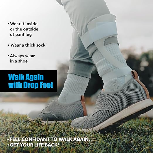 BraceOn AFO Swedish Foot Stabilizer, Drop Foot Brace for Women, AFO Brace and Foot Drop Brace, Womens, Left
