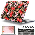 Lepeoac for MacBook Pro 16 inch Case 2019 2020 Release Model A2141, Plastic Hard Shell Cover with Keyboard Cover & Screen Protector for MacBook Pro 16 inch with Touch Bar & Touch ID, Leopard Cherry