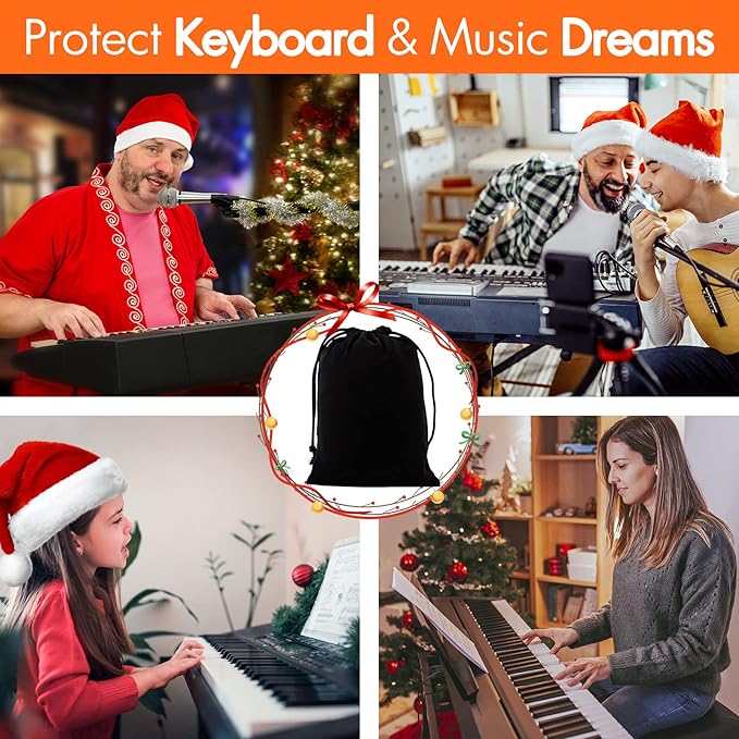 88 Keys Piano Keyboard Dust Cover, Music Dirt Proof Stretchy Electronic Keyboard Cover With Durable Elastic & Cord Lock Must Have Piano Accessories