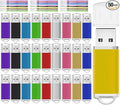 USB Thumb Drive 8GB Flash Drive 50 Pack, Nicepicten FAT32 Memorias USB 2.0 Flash Drive Bulk 8GB Jump Drives Multiapck Memory Stick with 50PCS Lanyards (Mixcolor 50 Pack, 8 GB)