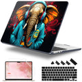 Lepeoac Case for 2026/2025/2024/2023 MacBook Air 15-inch Laptop Release M5 A3448 /M4 A3241 /M3 A3114 /M2 A2941, Stylish Protective Hard Shell Cover for MacBook Air 15.3 inch, Elephant Hoodie