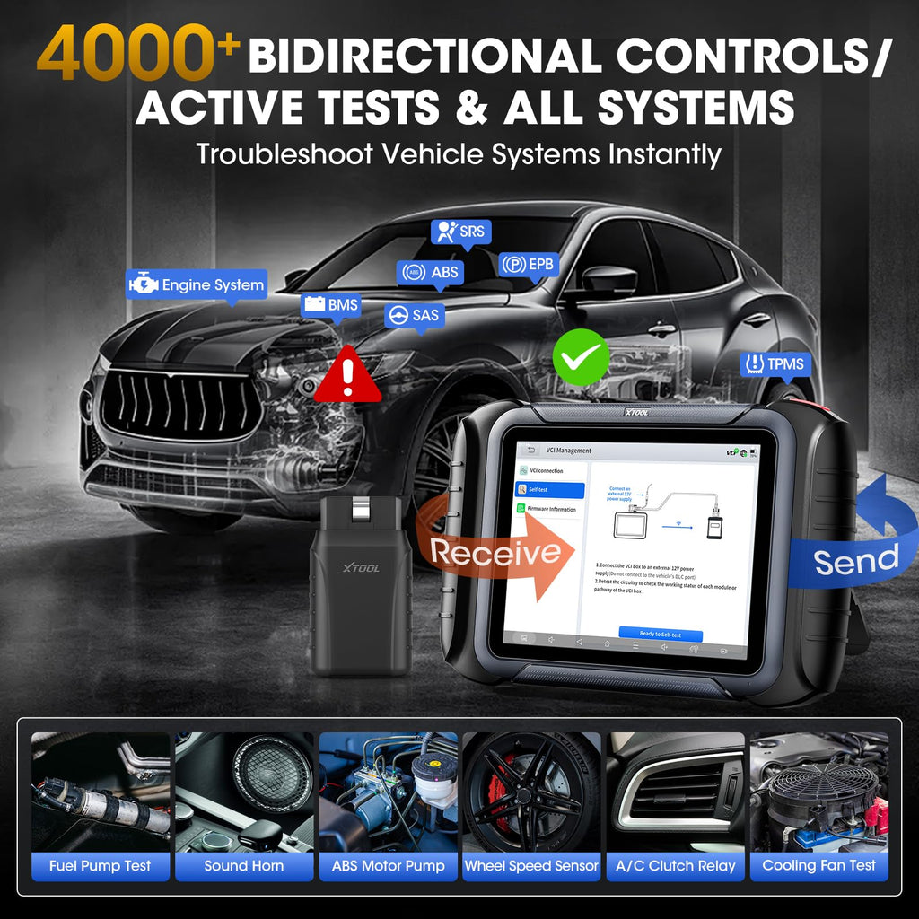 XTOOL D8W AI-Assisted Bidirectional Scan Tool with Topology Mapping