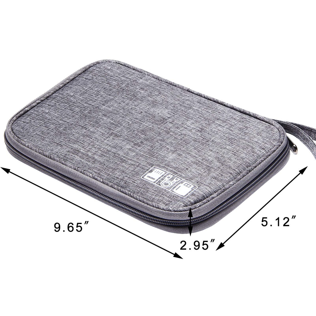 SELLYFELLY Travel Electronics Organizer Portable Cable Organizer Bag for Storage Electronic Accessories Case for Cord,Phone,Charger,Flash Drive (Gray)