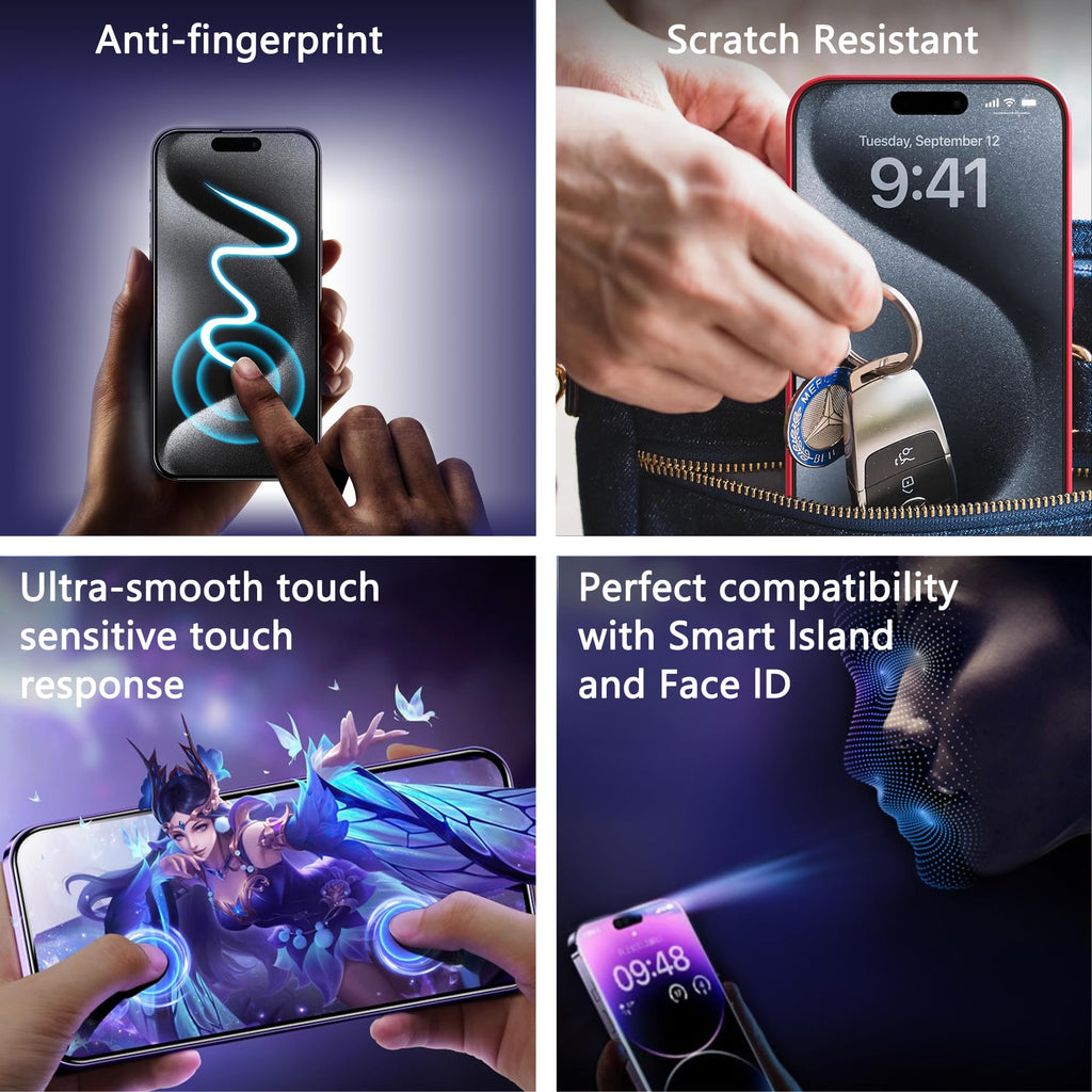 SY SHANGYAN 2 Pack Anti-Spy Privacy Screen Protector for iPhone 12/12 Pro(6.1-Inch),9H Tempered Glass,Full Coverage,Anti-Fingerprint,Auto Dust Removal,Bubble-Free,Easy Installation