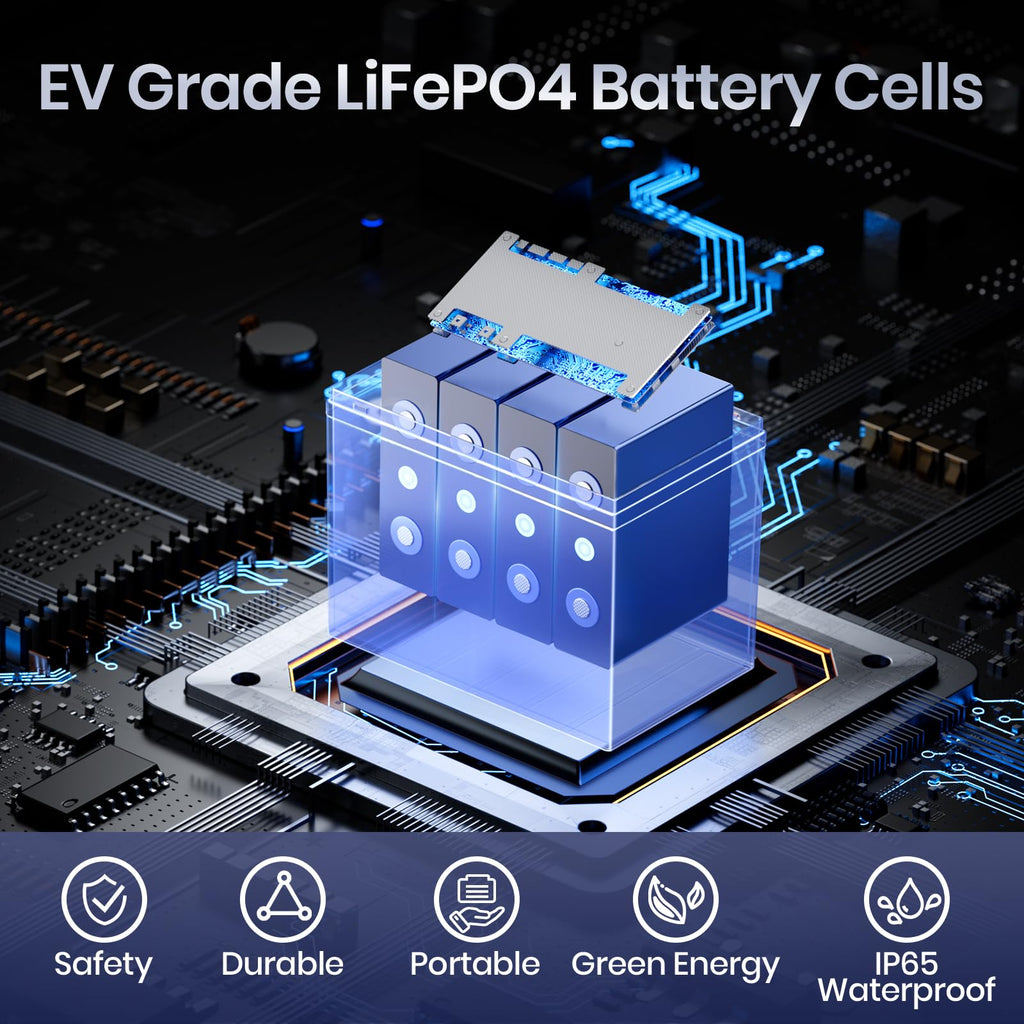 Timeusb 12V 100Ah LiFePO4 Lithium Battery Built-in 100A BMS. Automotive-Grade Cells, Group 24 Deep Cycle Lithium Batteries for RVs, Trolling Motors, Camper, Travel Trailers (3-Pack)