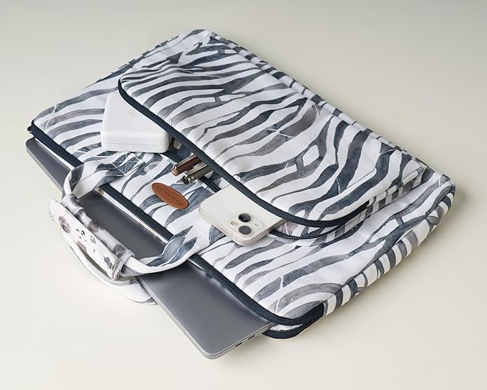 Maison d'Hermine Laptop bag with front pocket Stain and water repellent Cotton canvas