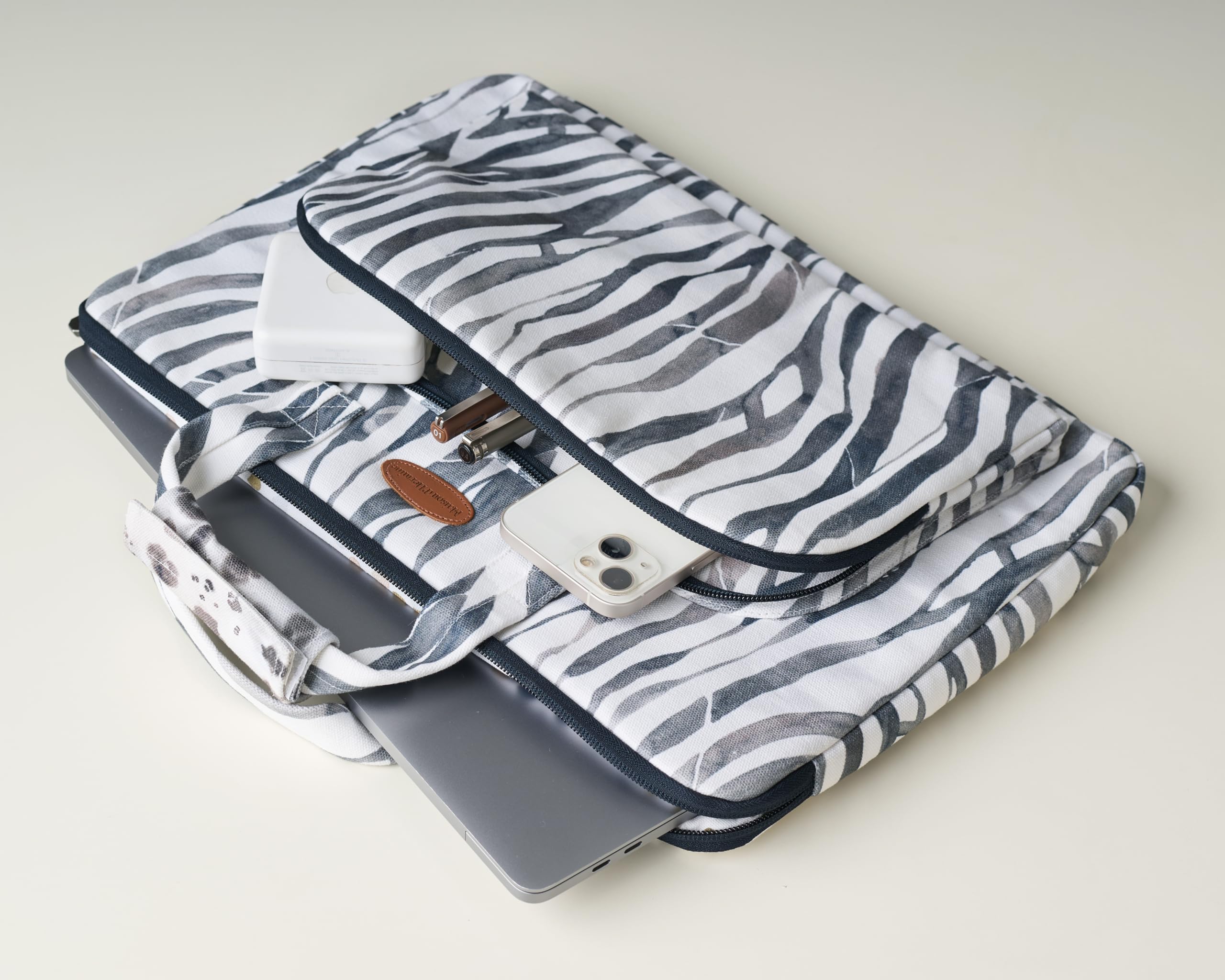 Maison d' Hermine Laptop Bag with Front Pocket Upto 15.5 inch Laptop Tablet