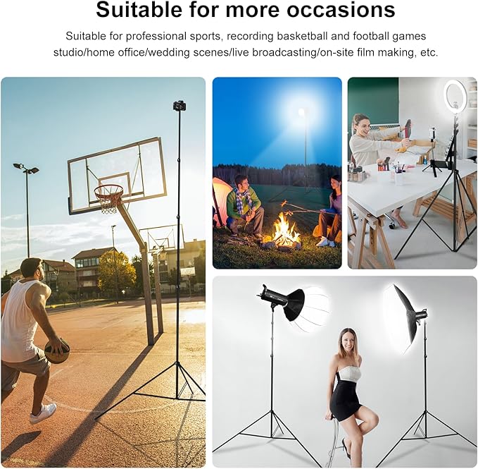 20FT Extra Tall Tripod with Rope Heavy Duty Video Camera Stand