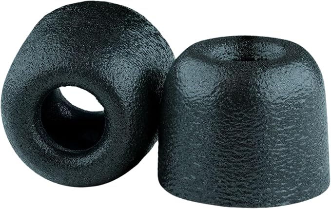 Comply 100 Core Series | Memory Foam Replacement IEM Ear Tips for Etymotic, Westone, Klipsch & More | Superior Noise Isolation, Ultimate Comfort, Secure Fit | Black, Medium (3 Pairs)