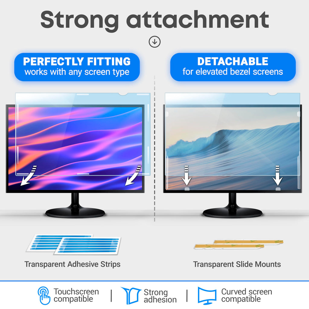 VINTEZ 23.6 inch Blue Light Blocking Screen Protector Panel for 16:9 Widescreen Computer Monitor and Laptop - PC Anti-UV Eye Protection Filter Film - Anti-Scratch Diagonal Frame Shield [1 Pack]
