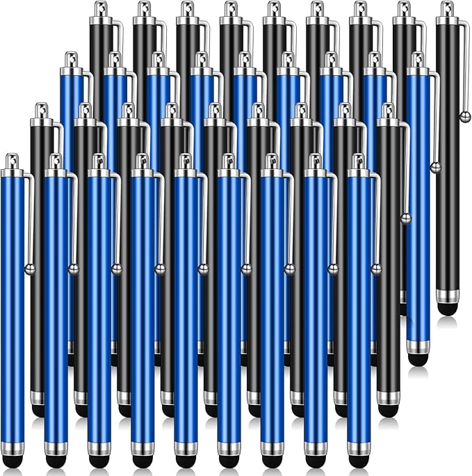 Outus 36 Pcs Stylus Pen for Universal Capacitive Touch Screens Devices, Stylus Pen Compatible with Tablet for Classroom Travel Olders Friendly(Dark Blue,Black)