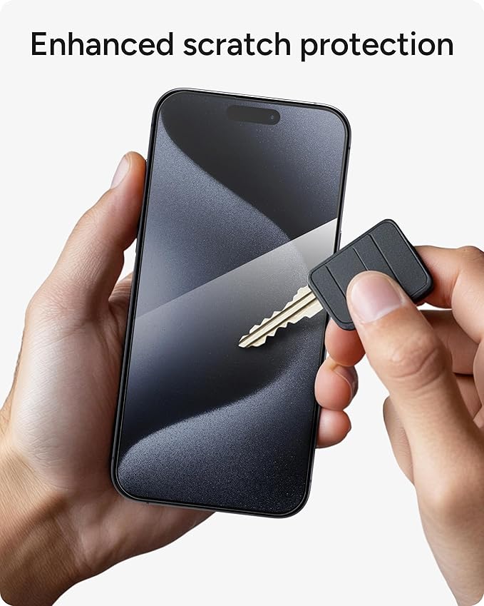ZAGG InvisibleShield Glass Elite iPhone 15 Pro Max Screen Protector - 5X Stronger with Reinforced Edges, Scratch & Smudge-Resistant Surface, Easy to Install