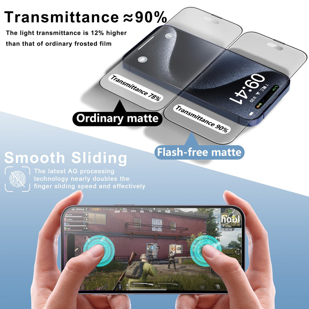 SHANG PIN JIA 2 Pack Matte Screen Protector for iPhone 11 Pro and iPhone xs and iPhone x 5.8-Inch Auto Dust Removal, No Bubbles, Tempered Glass Film, Easy Installation
