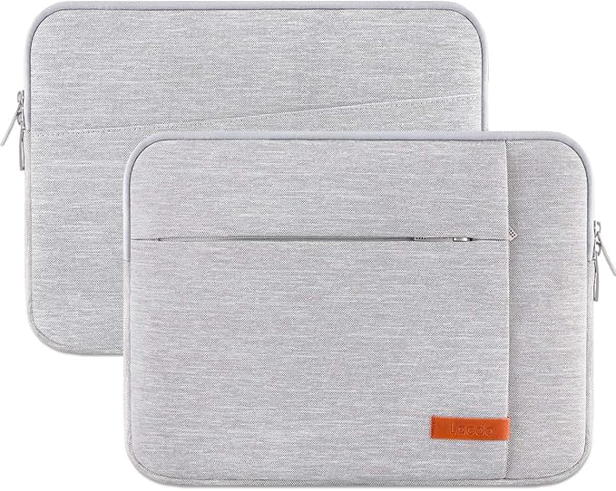 Lacdo Laptop Sleeve Case for 14 inch New MacBook Pro M4/M3/M2/M1 Chips Pro Max A3112 A3401 A3185 A2918 A2992 A2779 2024-2021, 13.8" 13.5" Microsoft Surface Laptop 7th 6 5 4 3 Computer Bag, Gray