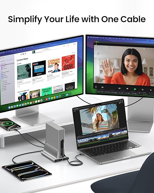 Silkland USB 4 Cable for Thunderbolt 4 Cable 3.3FT, 40Gbps Data Sync, 8K/5K USB C Monitor [USB-IF Certified] Netbraid-48 240W USB C Thunderbolt, Compatible for SSD, MacBook, iPad,Docking