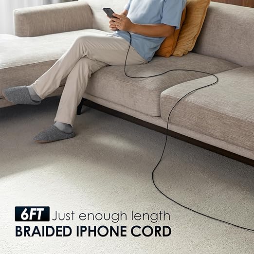 USB C to Lightning Cable 6FT 2Pack [Apple MFi Certified] iPhone Charger Fast Charging Cord Type C to Lightning Cable for iPhone 14 Pro Max/Plus/13/12/11/X/XR/XS/SE/8/7/6/5/iPad - Black