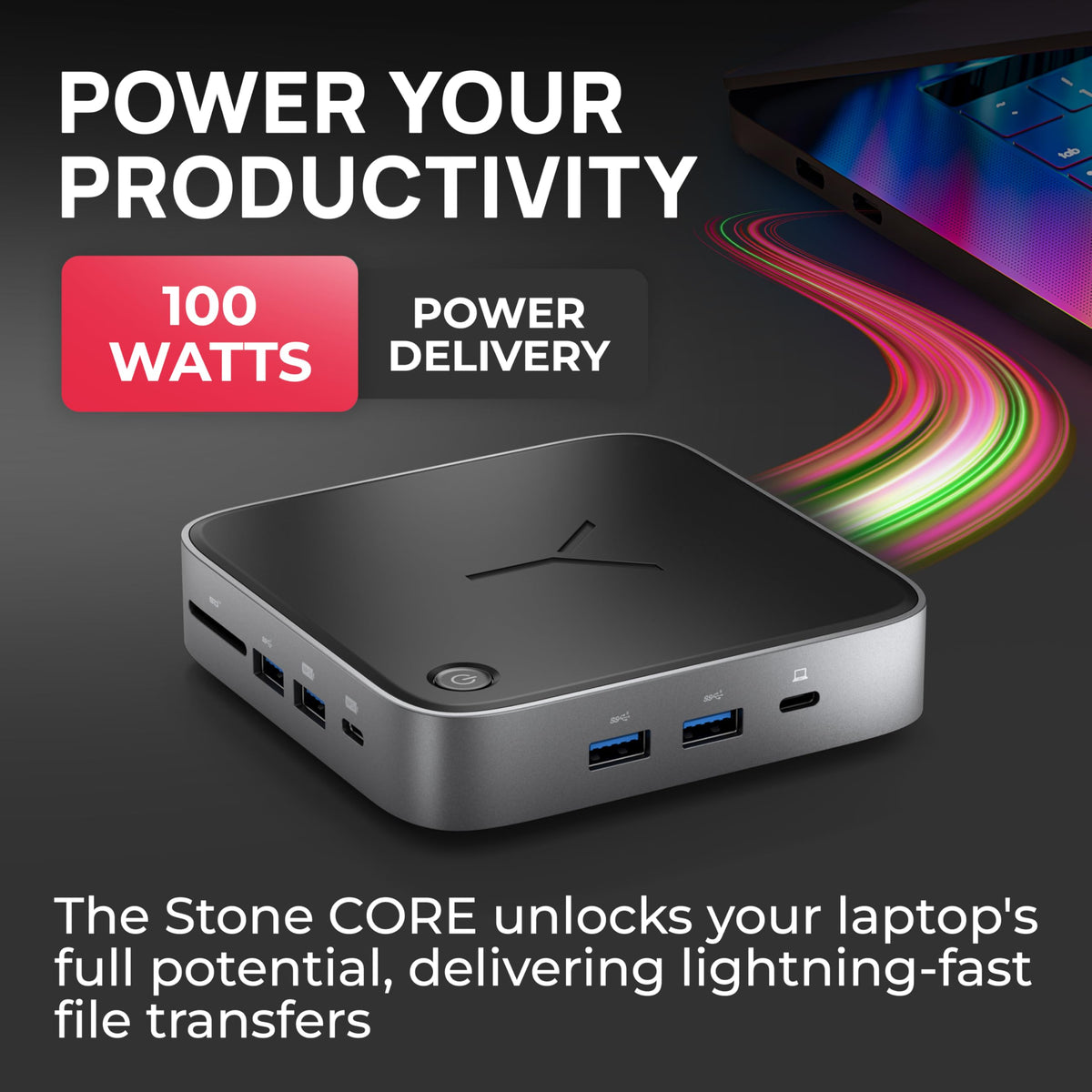 Brydge Stone CORE Powered Charging 10-Port 100W Docking Station