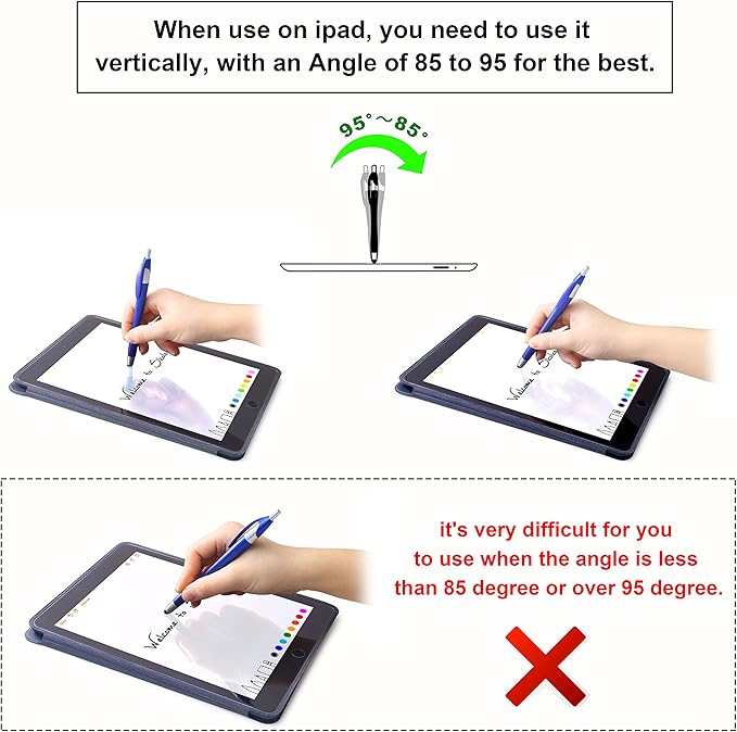 Skoloo Electronic Screen Touch Stylus,14 Pack 2 in 1 Slim Long Click Ink Stylus Ballpoint Pen For Universal Android Touch Screen Tablet Smartphone, Google Nexus, Samsung Galaxy, HTC, Multi-colored