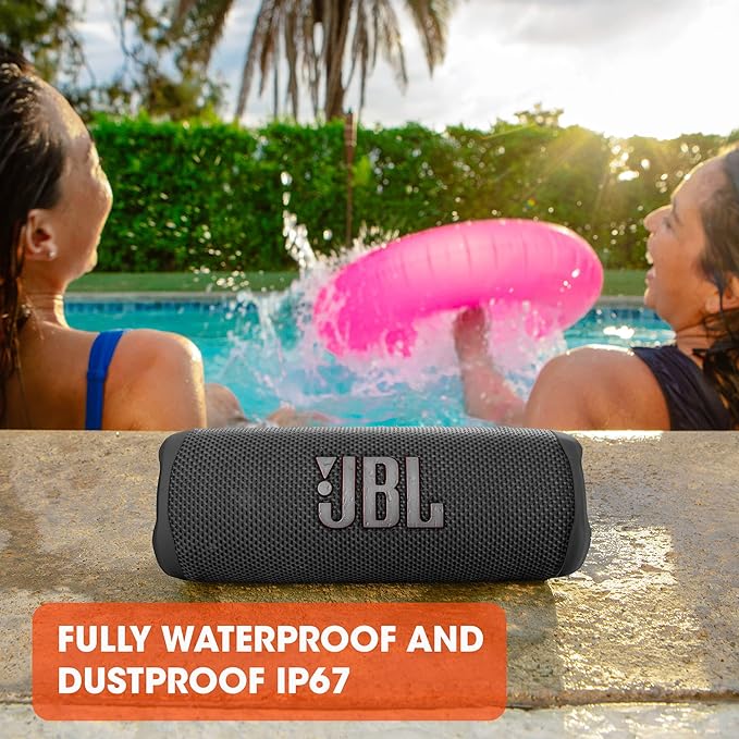 JBL Flip 6 - Portable Bluetooth Speaker, powerful sound and deep bass, IPX7 waterproof, 12 hours of playtime, JBL PartyBoost for multiple speaker pairing for home, outdoor and travel (Teal)