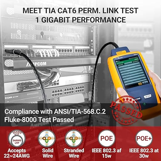 AMPCOM Premium Series CAT6 48 Ports Patch Panel, Rack Mount - 2U, 19 inch, RJ45 Ethernet 568A 568B, 15u Gold Plated, with Rear Cable Support Bar