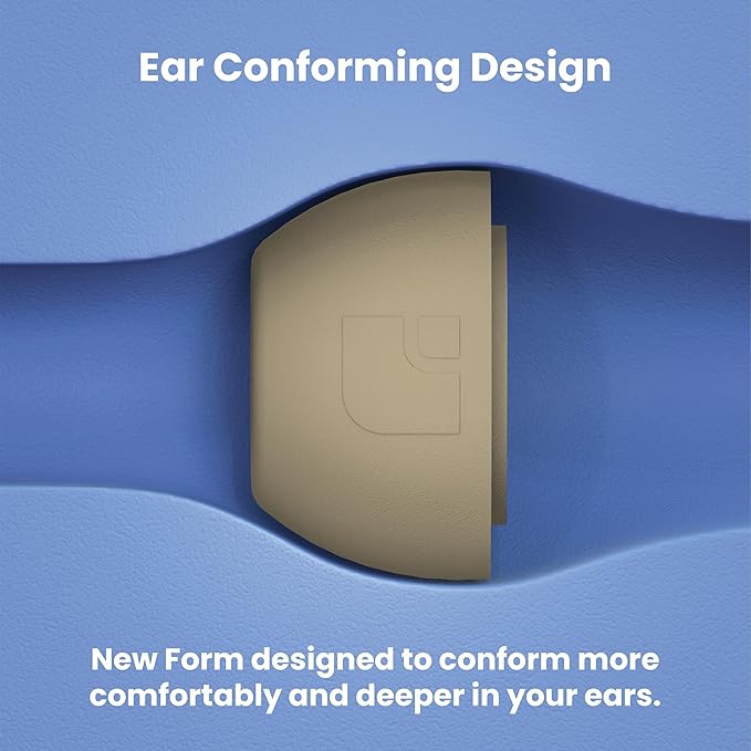 Foam Masters Ultra-Premium Memory Foam Ear Tips for AirPods Pro 1st & 2nd Gen | 3 Pairs | Black Magic Ver 6.0 | Secure | Comfort | Better Noise Cancel | Replacement Buds – FDE Tan, Large