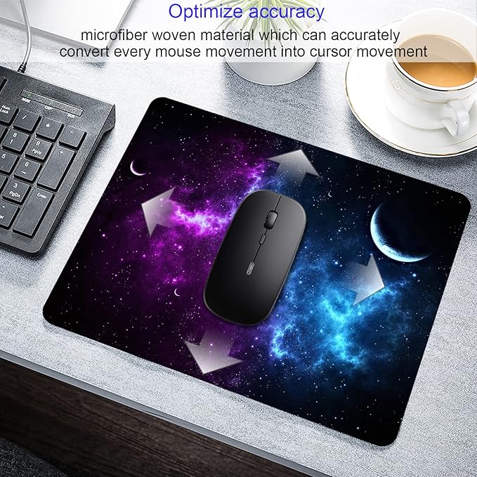 Galaxy Mouse pad Non-Slip Rubber Mouse pad for Laptop Computer Personalized Office Decoration Accessories 9.5 x 7.9 inch