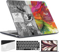 TWOLSKOO for M4 MacBook Air 13.6 inch Case 2025-2022 Release M4 A3240 M3 A3113 M2 A2681, Plastic Hard Shell & Screen Protector & Keyboard Cover & Trackpad Film, Creative Brain