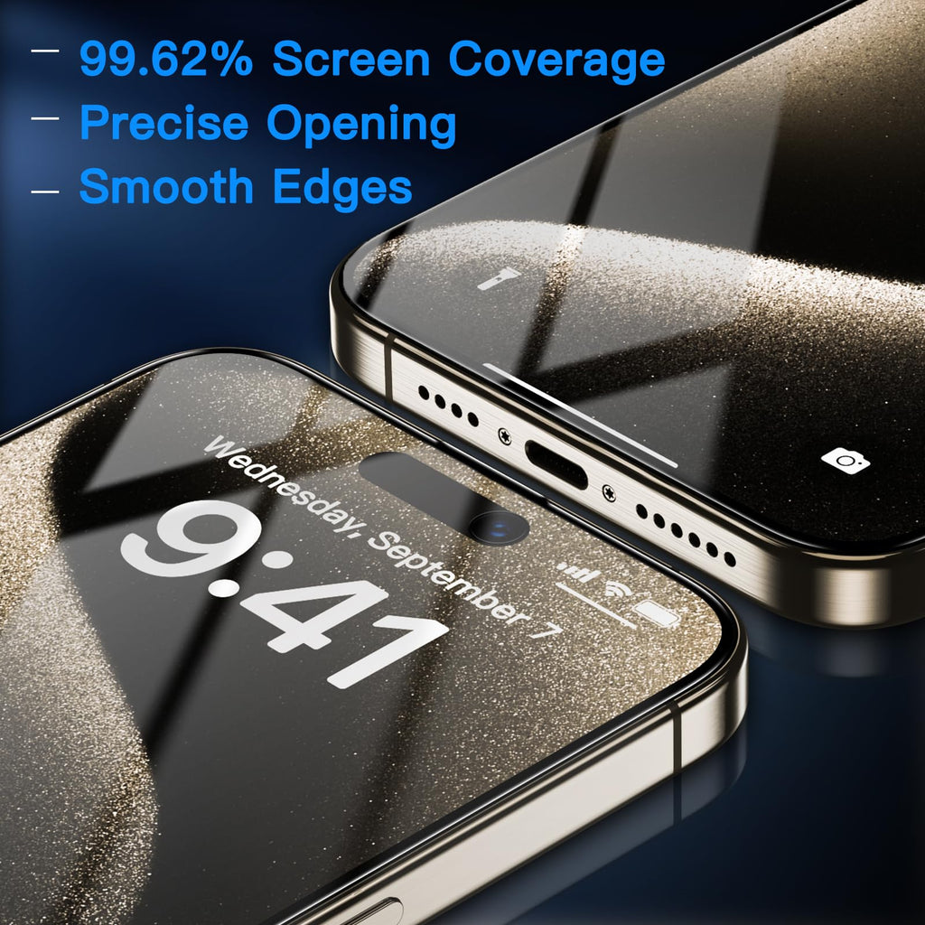 Uyiton Anti-Blue Light for iPhone 15 Pro Screen Protector