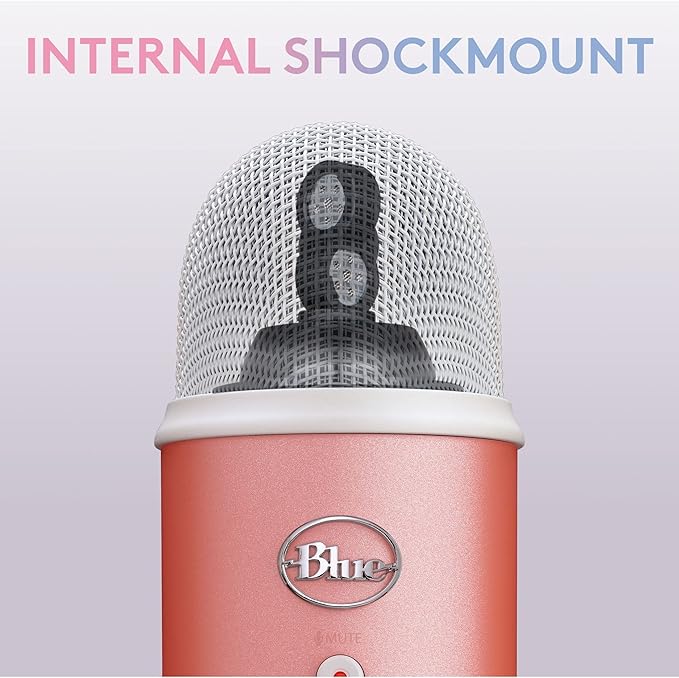 Logitech for Creators Blue Microphones Yeti USB Microphone (Pink Dawn) Aurora Collection