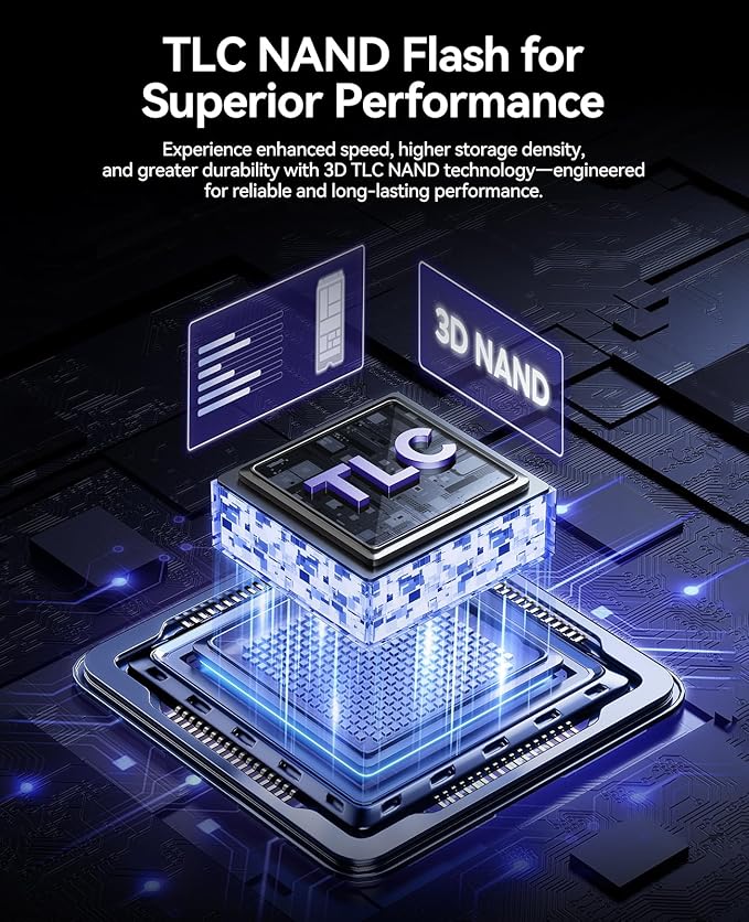 ORICO OSC 1TB M.2 NVMe SSD for Desktop PC, PCIe 4.0 Internal SSD with 7450MB/s Read, TLC NAND, Pre-Installed Pro-Grade Finned Heatsink, Innovative IceArmor Cooling, M.2 2280 Drive