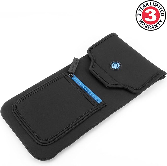 ENHANCE Bluetooth Keyboard Sleeve Case for Logitech K810, Anker, Apple Magic Keyboard (up to 11.5 Inches) with Neoprene Construction, Wireless Mouse Storage & Cable and Charger Pouch