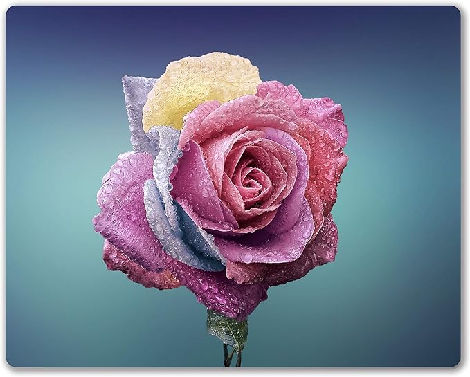 Colorful Rose Mousepad Computer Mouse pad with Design Personalized Mouse pad for Laptop Computer Office Decoration Accessories Gift