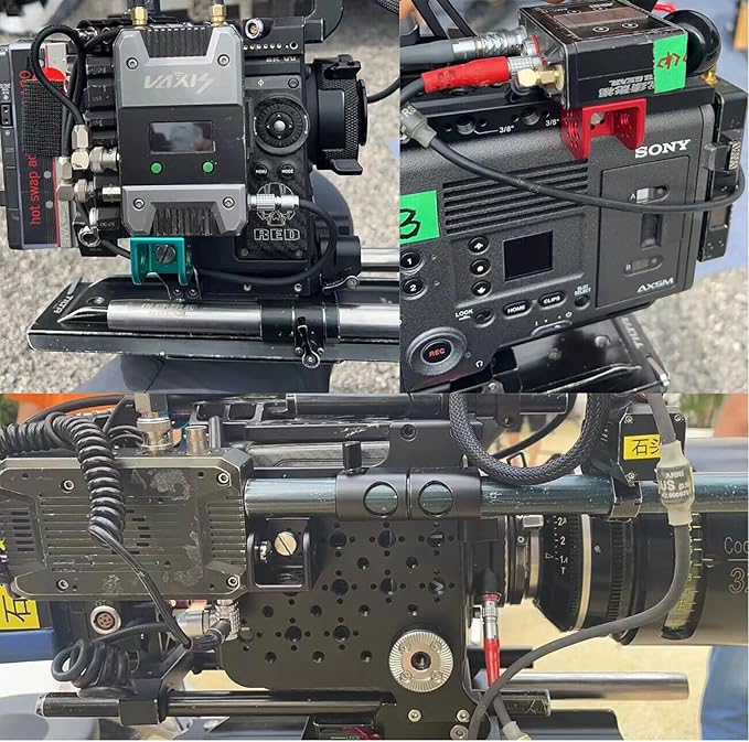 Block 3/8" Thread Bracket Lock Mounting Adapter for ARRI Sony RED Camera Lens Motor Teradek Wireless Black