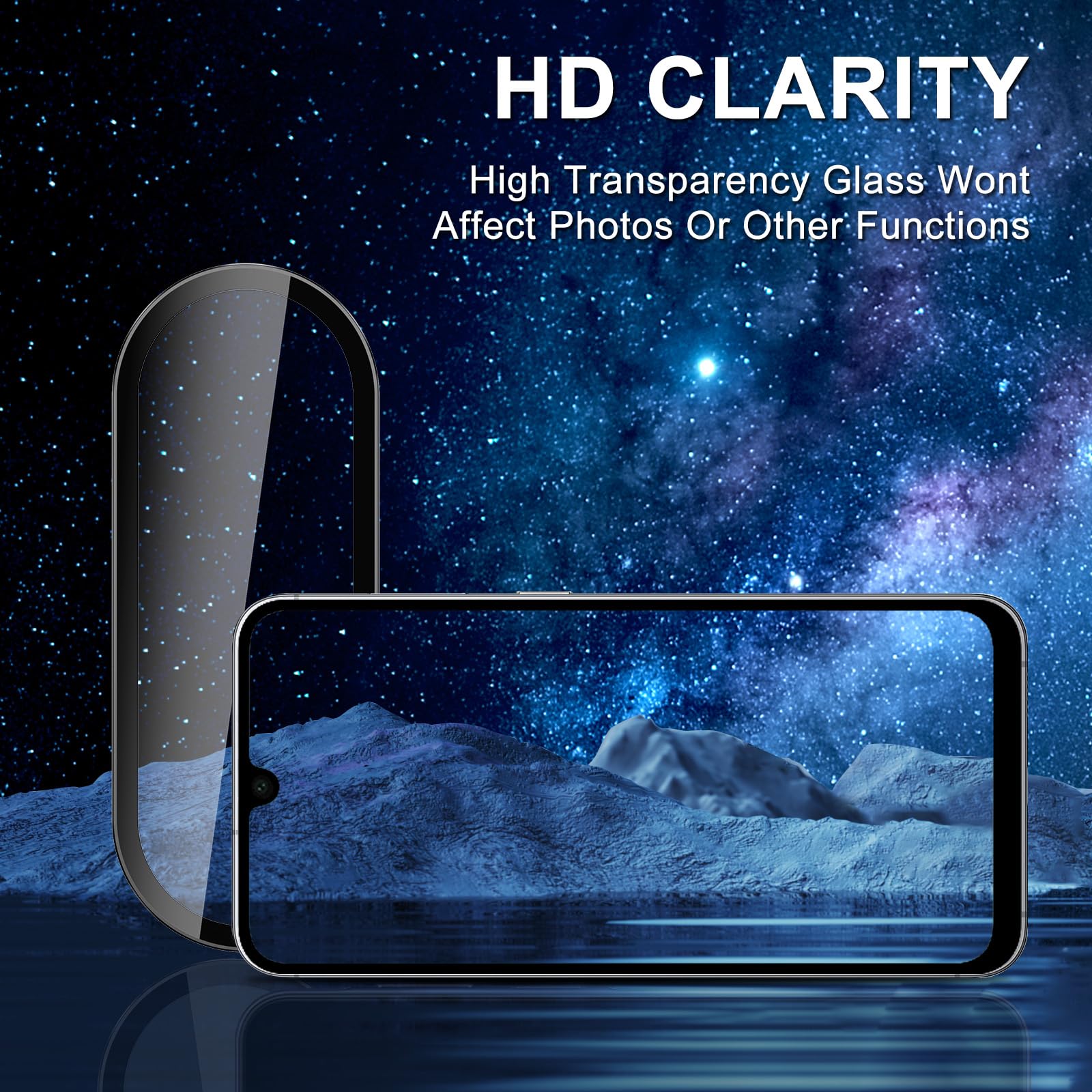 Avocase for Samsung Galaxy A36/A56 Camera Lens Protector, Individual Metal Ring Tempered Glass Lens Cover, [Strong Adsorption] Scratch Resistant Ultra-Thin HD Clear Lens Cover, 1 Set-Black