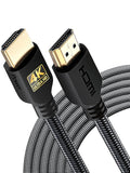 PowerBear 4K HDMI Cable 20 ft [2 Pack] High Speed, Braided Nylon & Gold Connectors, 4K @ 60Hz, Ultra HD, 2K, 1080P, ARC & CL3 Rated | for Laptop, Monitor, PS5, PS4, Xbox One, Fire TV, Apple TV & More