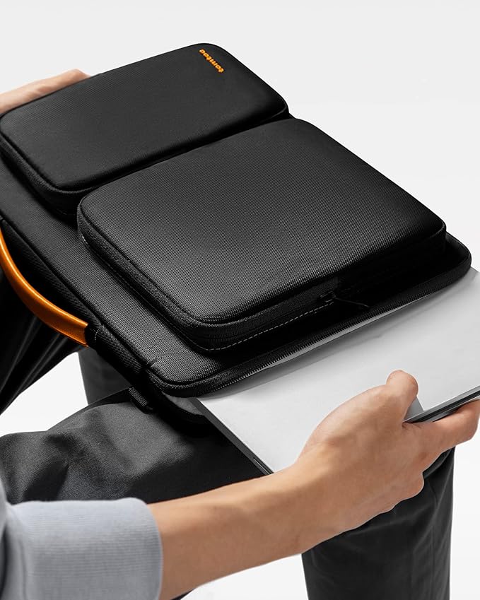 tomtoc Laptop Shoulder Bag for 14 Inch MacBook Pro M4/M3/M2/M1 Pro/Max 2024-2021, 13.5-14.4 Surface Laptop 6/5/Studio 2, Surface Book 3, 360 Protective Case Fit Asus VivoBook