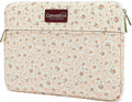 Canvaslove Pink Chrysanthemum Laptop Sleeve Case Bag with Pocket for MacBook Pro 14 inch and 14 inch-14.4 inch HP, Lenovo, Dell, ASUS, Acer Notebook Computer