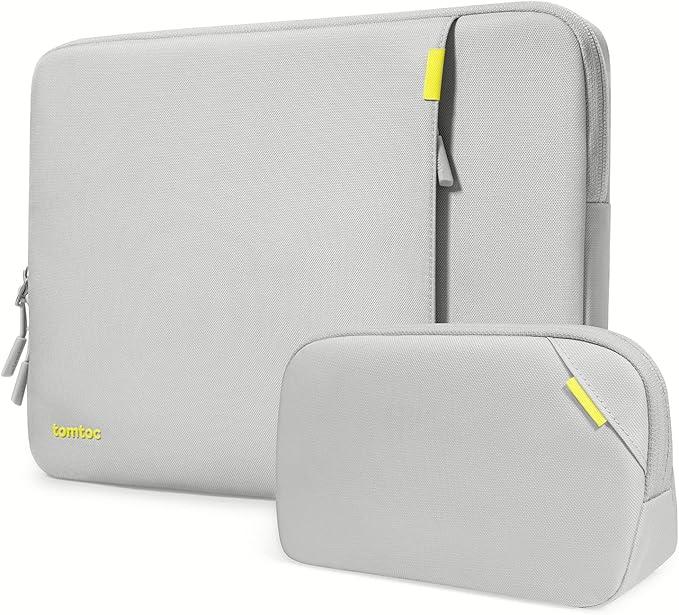 tomtoc 360 Protective Laptop Sleeve Set for 13-inch MacBook Air M3/A3113 2024, M2/A2681 M1/A2337, 13 MacBook Pro M2/A2686 M1/A2338, Water-Resistant Shockproof MacBook Case Bag with Accessory Pouch