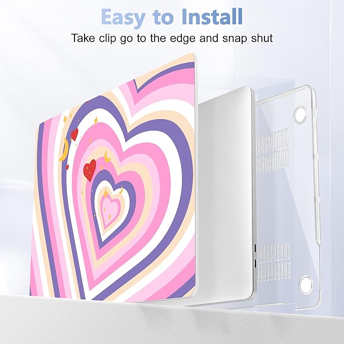 for MacBook Pro 16 inch Case 2019 2020 Release Model A2141, Plastic Hard Shell Cover with Keyboard Cover & Screen Protector for MacBook Pro 16 inch with Touch Bar & Touch ID, Wildflower Heart