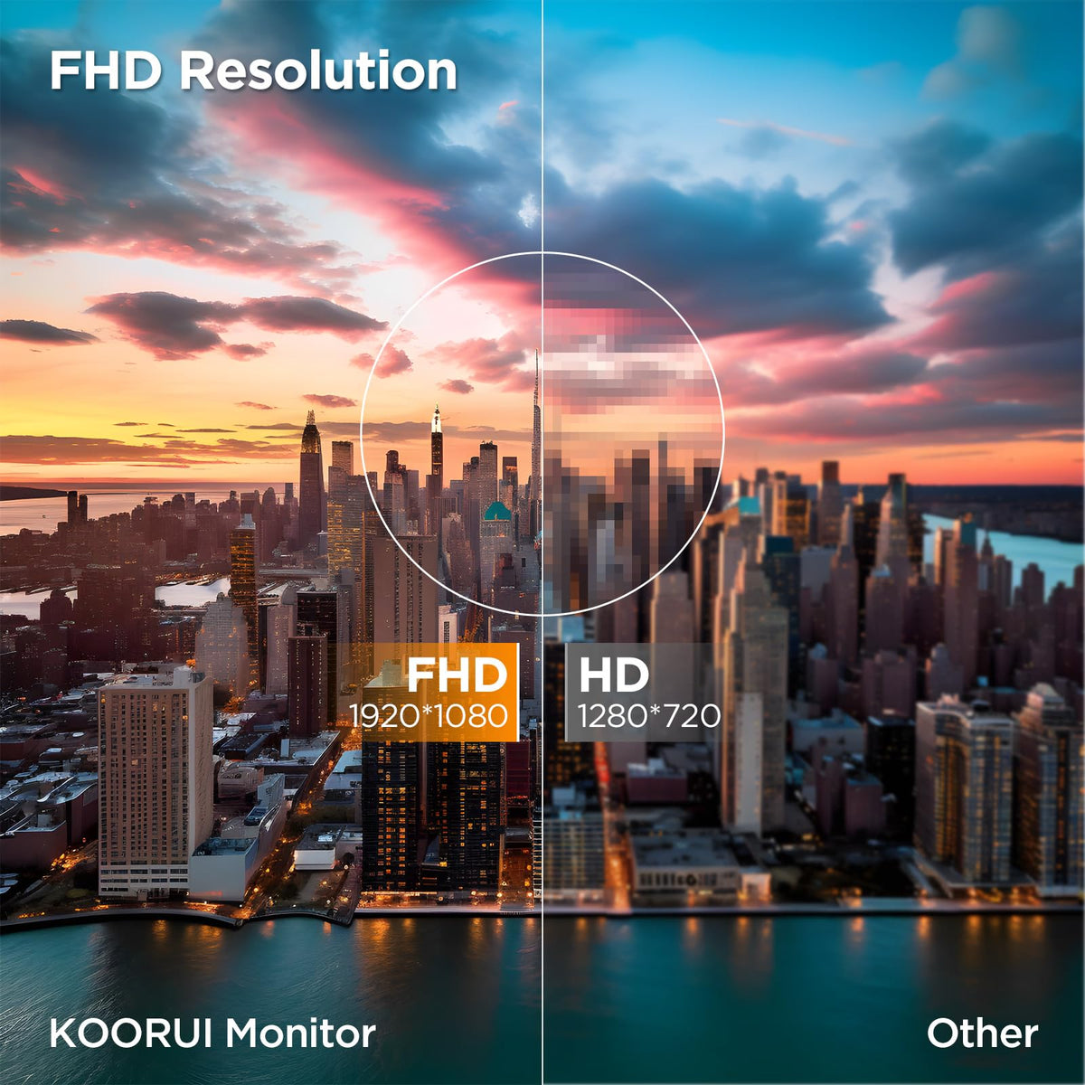 KOORUI 24 inch Curved Computer Monitor, FHD 100Hz VA 1500R PC Screen