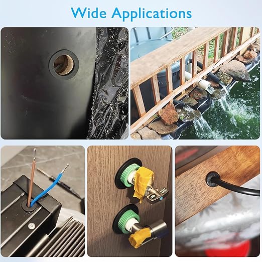 25 Pcs 3/8" Drill Hole, 1/4" ID Silicone Rubber Grommets for Wiring, Top Hat Grommets for Tubes Cables, Waterproof L-Shape O-Ring Seal Hose Gasket in Hydroponic Irrigation Systems
