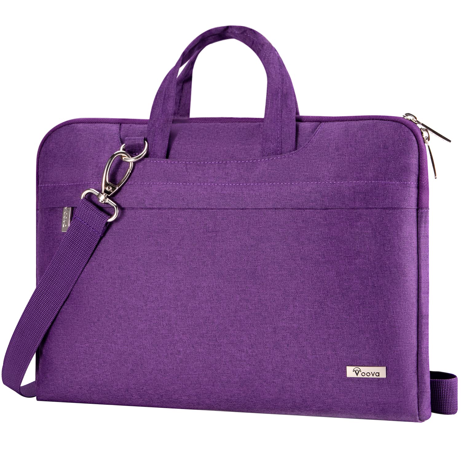 Voova Laptop Bag 15.6 Inch for Women, Waterproof Computer Sleeve Carrying Case with Shoulder Straps & Handle Compatible with Macbook Air 15, MacBook Pro 15/16, 15-16 Inch Hp Dell Lenovo Asus, Purple