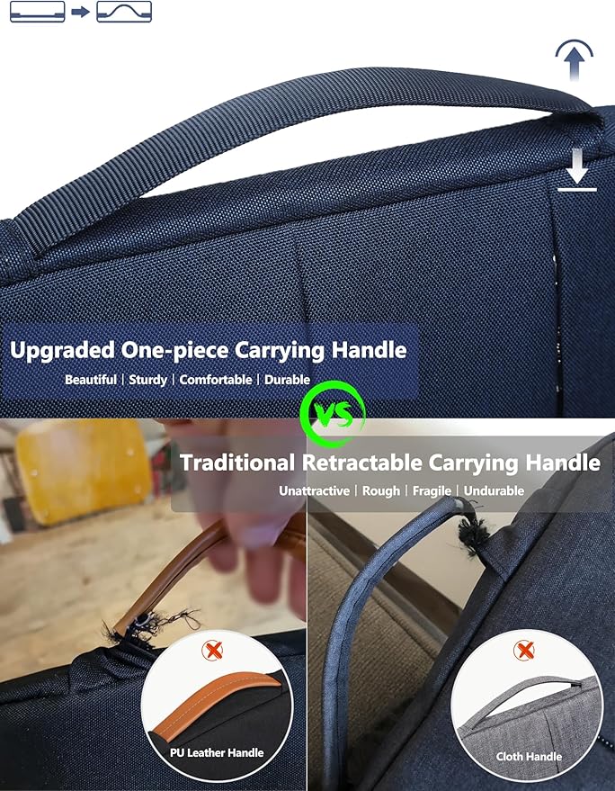 HYZUO 13.3-14 Inch Laptop Sleeve Bag for MacBook Pro 14 M5-M1, MacBook Air/Pro 13, 13.8-13 Surface Laptop/Book, Portable Notebook Case for 13" HP Dell Lenovo ThinkPad Asus Acer Samsung, Navy Blue