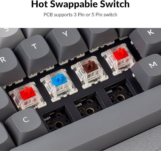 Keychron Q2 Wired Custom Mechanical Keyboard, QMK/VIA Programmable Macro, Full Aluminum, Hot-Swappable Gateron G Pro Brown Switch, 65% Layout Double Gasket Compatible with Mac and Windows - Grey