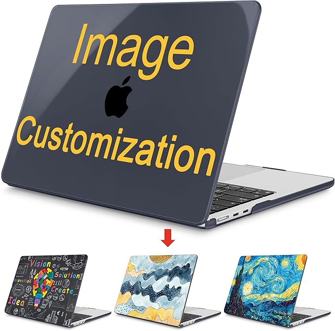 Mektron Custom Photo Case for MacBook Air 13.6 Inch 2022 2023 2024 2025 Release A2681 M2/A3113 M3 /A3240 M4 Chip with Liquid Retina Display Touch ID, DIY Plastic Hard Shell Cover for MacBook Air 13.6"