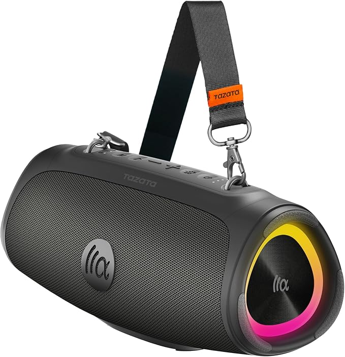 Portable Loud Bluetooth Speaker, 60W Large Subwoofer Wireless Bluetooth 5.3 with Powerbank USB Charge Out,Waterproof IPX7,Rugged Outdoor Boombox for Party,Beach,Golf Life,Pool, Shower,Bike Use