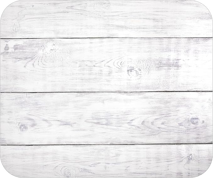 White Wood Decorative Colorful Mouse Pad Mat Mousepad for Desk Computer Laptop PC Gaming Home or Office Gift (White Wood MP67)